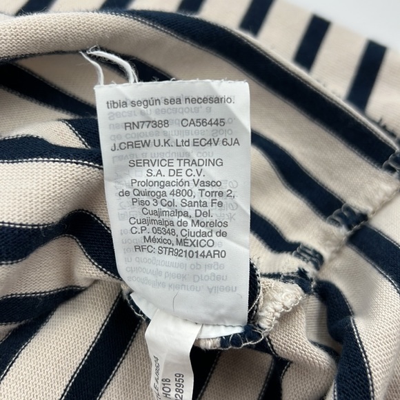 Madewell Ivory/Navy Stripped Long Sleeve Sz:Small - Picture 6 of 7